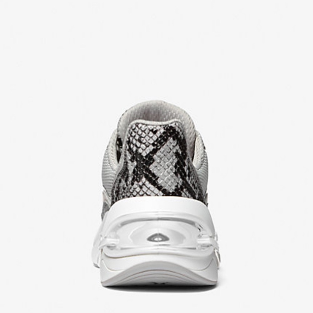 MICHAEL KORS Toni Mixed-Media Leather Trainer Size 6,5 - Picture 3 of 13